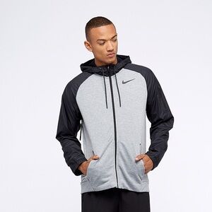 Nike Jacket Utility Mens L Gray Drift Track Full Zip Up Hoodie Sweatshirt AH6244
